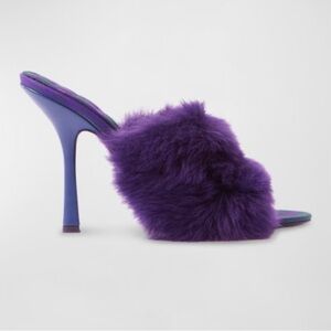 Burberry
Minnie Shearling Stiletto Mule Sandals